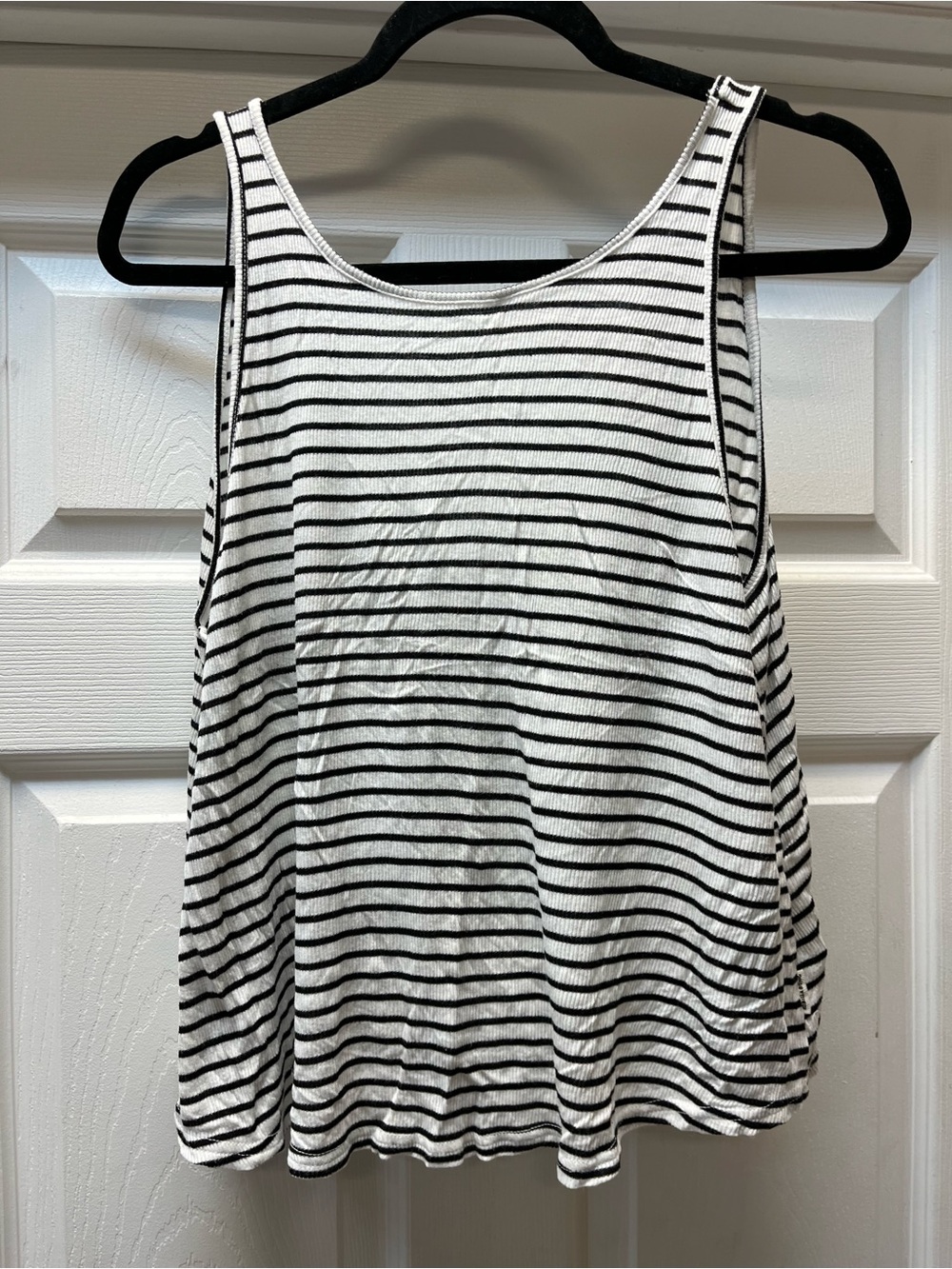 Billabong Black & White Striped Scoop Tank